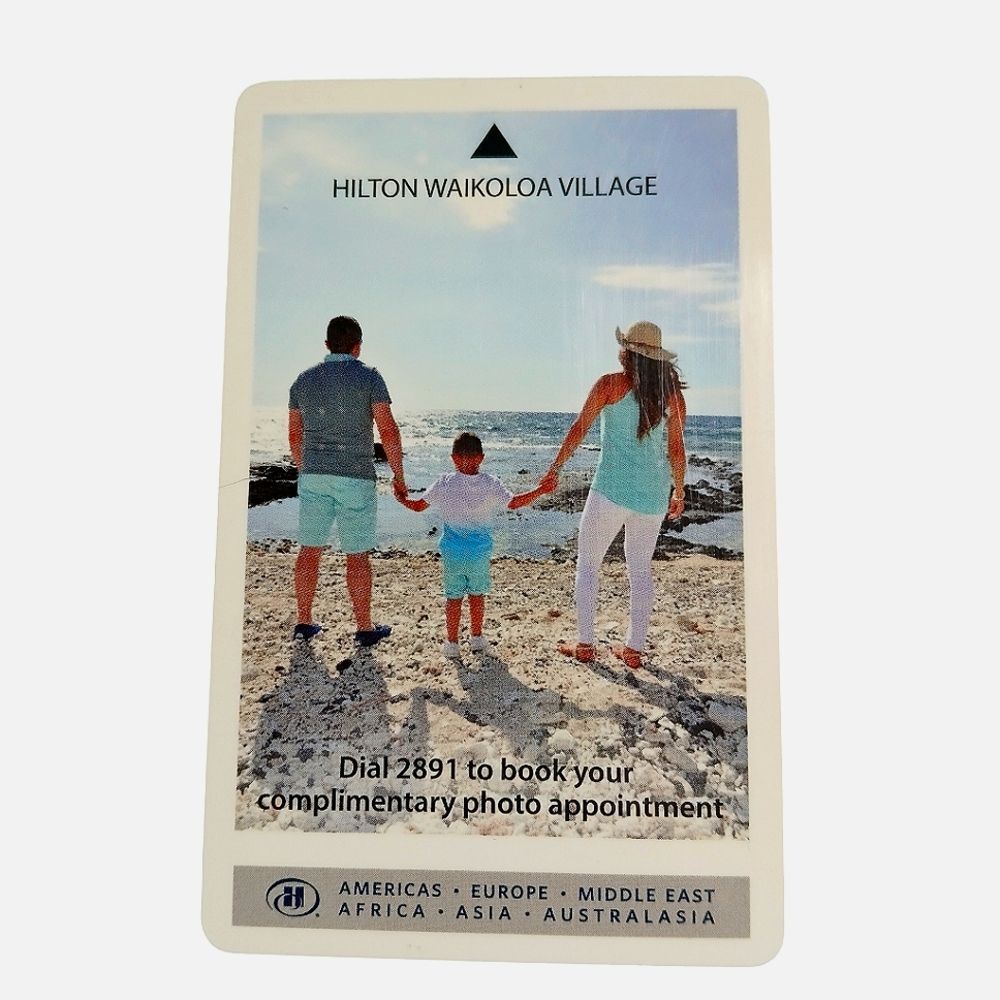 Hilton Waikoloa Village Resort Hotel Room Key Card Travel Memorabilia Family